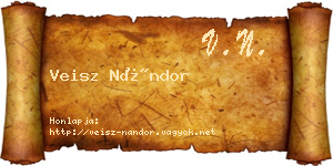 Veisz Nándor névjegykártya