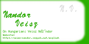 nandor veisz business card